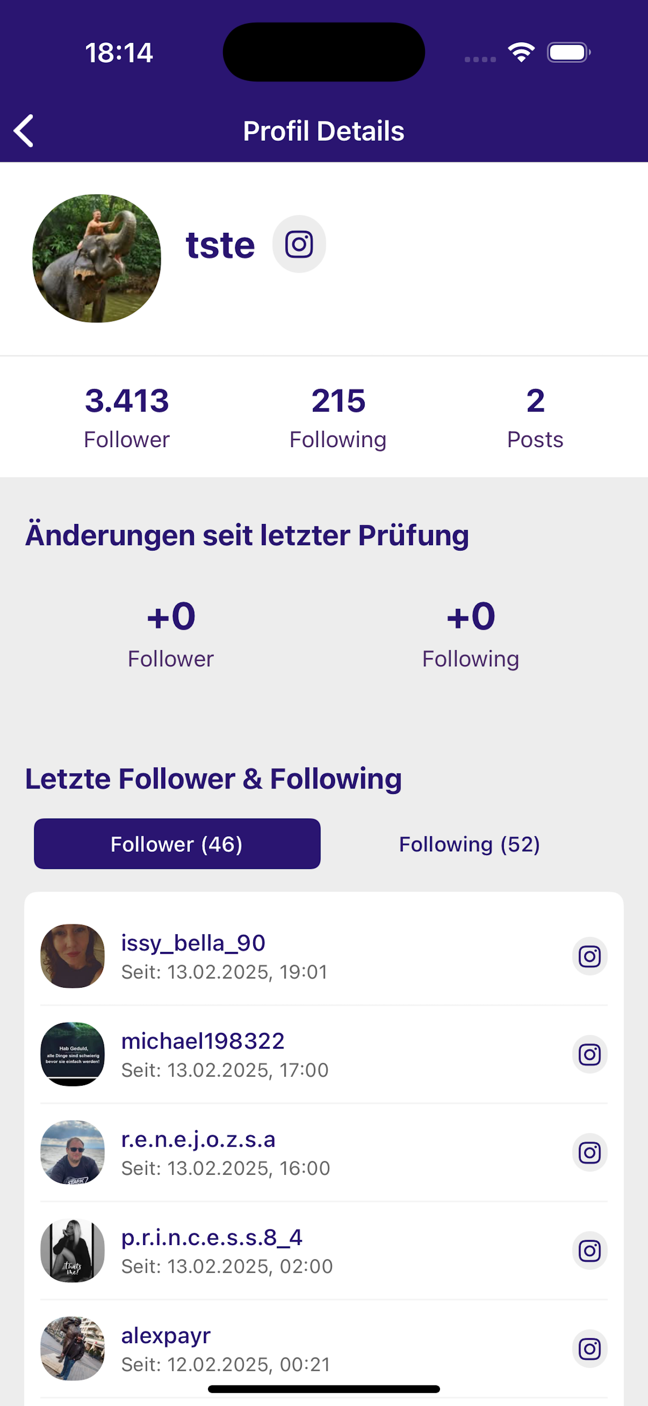 Social Checker App Screenshot